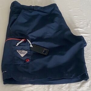 Columbia PFG Performance‎ Fishing Gear Shorts Mens 40 Navy Blue 10 Inch Inseam